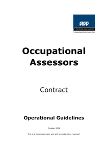 Occupational Assessors - Operational Guidelines (DOC 1.1M)