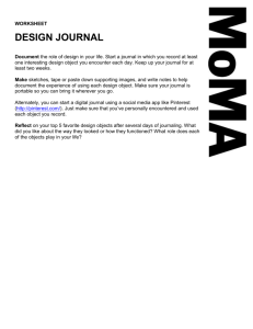 "Design Journal" Worksheet ()