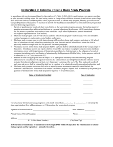Declaration of Intent to Utilize a Home Study Program