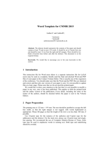 CMMR 2015 Word template - University of Plymouth Computer