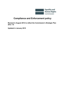 Compliance and Enforcement policy