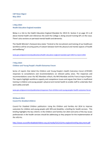 CAP News Digest May 2014 1 May 2014 Health Education England