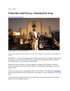 Churches and Envoy Attacked in Iraq