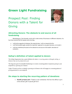 Prospects handout - Green Light Fundraising