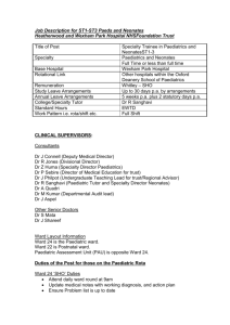 Job Description for ST1-ST3 / GPVTS and F2 Trainees in General