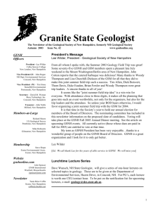 Return-Path: Geological Society of New Hampshire