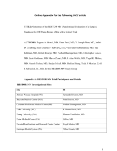 Appendix A: RESTOR-MV Trial Participants and Details