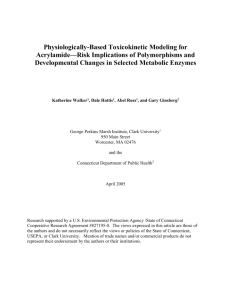 Physiologically-Based Toxicokinetic Modeling for Acrylamide—Risk
