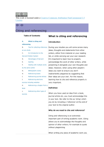 Citing and referencing: an online guide