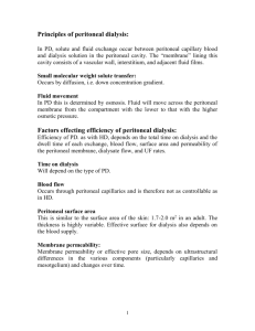Principles of peritoneal dialysis