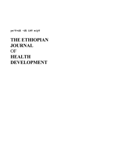 yx - The Ethiopian Journal of Health Development