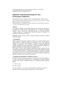 Optimum Experimental Design for Key Performance Indicators