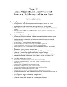 Chapter 15 Social Aspects of Later Life