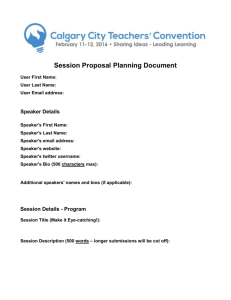 a session planning form ()