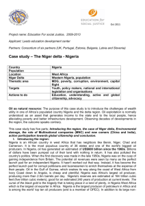 Case study – The Niger delta - EDUCATION for SOCIAL JUSTICE