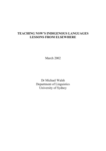 Teaching NSW`s Indigenous Languages
