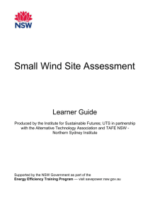 Managing wind data - Office of Environment and Heritage