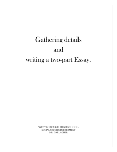 How to Write a Two-Part Essay