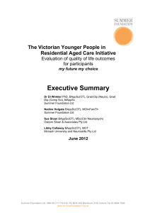 Victorian Younger People in Residential Aged Care Initiative
