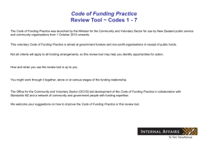 Code of Funding Practice Review Tool