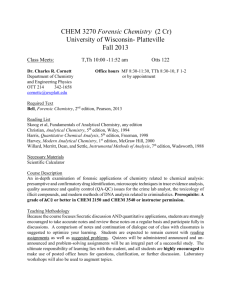 CHEM 2150 Quantitative Analysis - University of Wisconsin