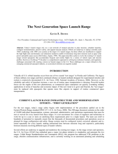 Current Launch Range Infrastructure and Modernization Efforts