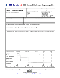 Project Proposal Template - Login - IEEE On