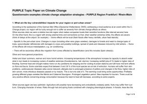 Questionaire examples climate change adaptation strategies