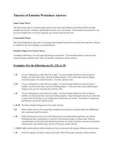 Emotions Worksheet II answers