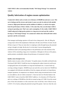 Quality lubrication of engines means optimization