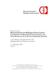 doc - Research Group for Biological Arms Control