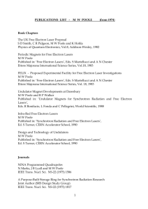 PUBLICATIONS LIST - M  W  POOLE (from 1974)