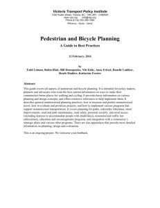 Pedestrian and Bicycle Planning - Victoria Transport Policy Institute