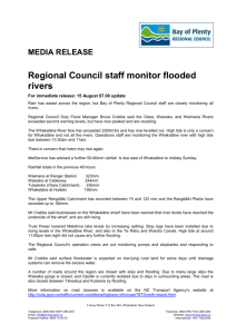 Regional Council staff monitor flooded rivers