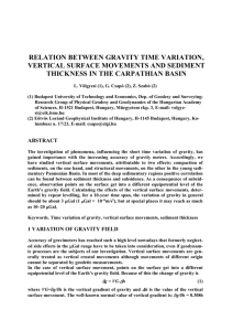 Relation between time alteration of gravity field and vertical surface
