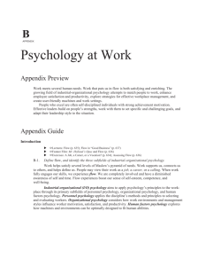 B APPENDIX Psychology at Work Appendix Preview Work meets