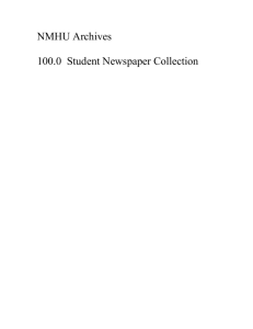 Student Newspaper Collection - New Mexico Highlands University