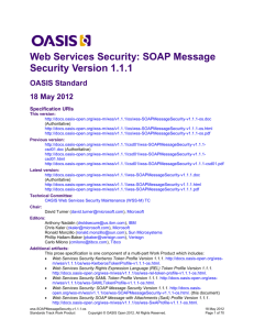 Web Services Security: SOAP Message Security Version 1.1.1
