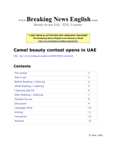 Camel beauty contest opens in UAE