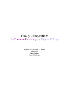 Family Composition: - LeTourneau University