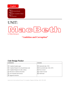 MacBeth Unit Plan