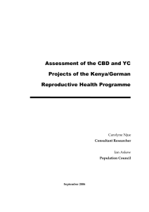 Chapter 2: Description of CBD and YC programmes