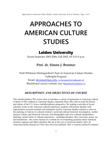 Approaches to Cultural Studies