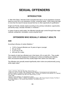 Sex Offender chapter from "By the Numbers" manual