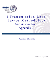 Transmission Loss Factor Methodology and Assumptions