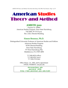 American Studies Theory and Method