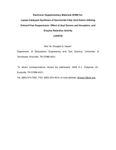 Electronic Supplementary Materials (ESM) for: Lipase