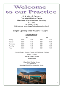 Practice Leaflet - Chapelfield Medical Centre