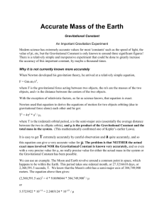 Accurate Mass of the Earth