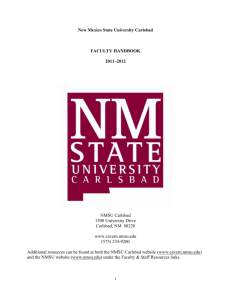 Faculty Handbook - New Mexico State University